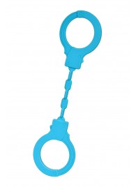 Голубые силиконовые наручники A-Toys без ключа - A-toys - купить с доставкой в Химках