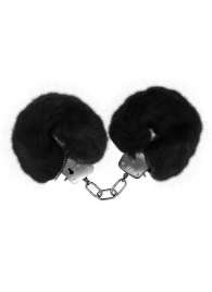 Черные меховые наручники Love с ключиками - Baile - купить с доставкой в Химках
