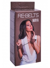 Коричневые кожаные наручники Maya - Rebelts - купить с доставкой в Химках