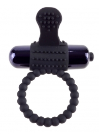 Черное эрекционное виброкольцо Vibrating Silicone Super Ring - Pipedream - в Химках купить с доставкой