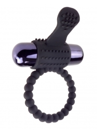 Черное эрекционное виброкольцо Vibrating Silicone Super Ring - Pipedream - в Химках купить с доставкой