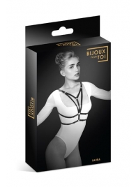 Черная упряжь на грудь Laura - Bijoux Pour Toi - купить с доставкой в Химках