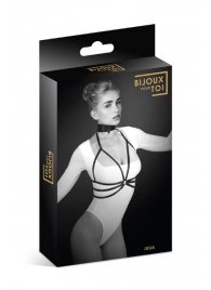 Черная упряжь на грудь Julia - Bijoux Pour Toi - купить с доставкой в Химках
