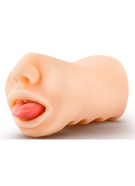 Телесный мастурбатор-ротик с язычком Oral Anne - Blush Novelties - в Химках купить с доставкой