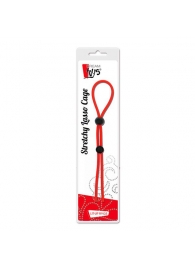Красное лассо на пенис с двумя бусинами STRETCHY LASSO CAGE - Dream Toys - в Химках купить с доставкой