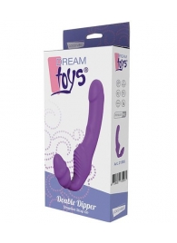 Фиолетовый безремневой вибрострапон DOUBLE DIPPER - Dream Toys - купить с доставкой в Химках