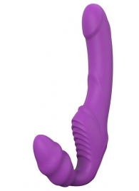 Фиолетовый безремневой вибрострапон DOUBLE DIPPER - Dream Toys - купить с доставкой в Химках