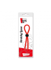 Красное эрекционное лассо с одной бусинкой-утяжкой STRETCHY THICK LASSO - Dream Toys - в Химках купить с доставкой
