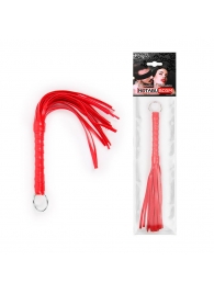 Красная плеть с рукоятью в оплетке - 28 см. - Notabu - купить с доставкой в Химках