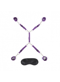 Фиолетовый набор фиксаций на кровати Classic Bedspreader - Lux Fetish - купить с доставкой в Химках