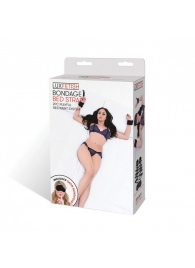 Чёрные манжеты для фиксации на кровати Bondage Bed Strap - Lux Fetish - купить с доставкой в Химках