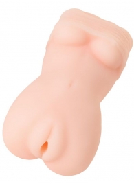 Телесный мастурбатор в виде женской фигурки - Toyfa Basic - в Химках купить с доставкой
