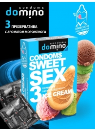 Презервативы для орального секса DOMINO Sweet Sex с ароматом мороженого - 3 шт. - Domino - купить с доставкой в Химках