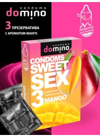 Презервативы для орального секса DOMINO Sweet Sex с ароматом манго - 3 шт. - Domino - купить с доставкой в Химках