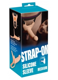 Силиконовый полый страпон на ремнях Silicone Strap-on - 16 см. - Orion - купить с доставкой в Химках