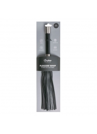 Черная плеть Easytoys Flogger With Metal Grip - 38 см. - Easy toys - купить с доставкой в Химках