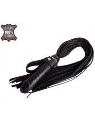 Черная плеть  Ковбой  с ручкой-фаллосом - 55 см. - Sitabella - купить с доставкой в Химках