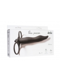 Черная вибронасадка для двойного проникновения Flirtini - 15,9 см. - Lola Games - купить с доставкой в Химках