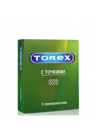 Текстурированные презервативы Torex  С точками  - 3 шт. - Torex - купить с доставкой в Химках