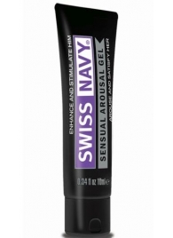 Возбуждающий гель-лубрикант на водной основе Sensual Arousal Lubricant - 10 мл. - Swiss navy - купить с доставкой в Химках