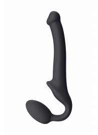 Черный безремневой страпон Silicone Bendable Strap-On S - Strap-on-me - купить с доставкой в Химках