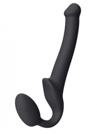 Черный безремневой страпон Silicone Bendable Strap-On S - Strap-on-me - купить с доставкой в Химках