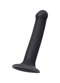 Черный фаллос на присоске Silicone Bendable Dildo M - 18 см. - Strap-on-me - купить с доставкой в Химках