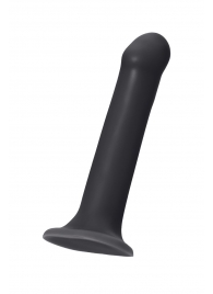 Черный фаллос на присоске Silicone Bendable Dildo L - 19 см. - Strap-on-me - купить с доставкой в Химках