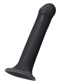 Черный фаллос на присоске Silicone Bendable Dildo L - 19 см. - Strap-on-me - купить с доставкой в Химках