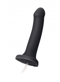 Черный фаллос с имитацией эякуляции Silicon Cum Dildo L - 19,6 см. - Strap-on-me - купить с доставкой в Химках