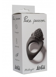 Черное эрекционное виброкольцо Pure Passion Midnight - Lola Games - в Химках купить с доставкой