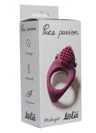 Бордовое эрекционное виброкольцо Pure Passion Midnight - Lola Games - в Химках купить с доставкой