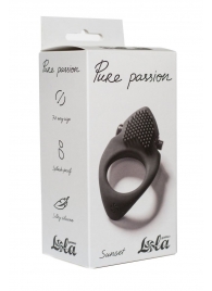 Черное эрекционное виброкольцо Pure Passion Sunset - Lola Games - в Химках купить с доставкой