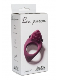 Бордовое эрекционное виброкольцо Pure Passion Sunset - Lola Games - в Химках купить с доставкой