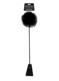 Черный стек Feather Crop с пуховкой на конце - 53,3 см. - Pipedream - купить с доставкой в Химках