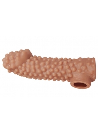 Насадка на фаллос с бугорками - 17,6 см. - KOKOS - в Химках купить с доставкой