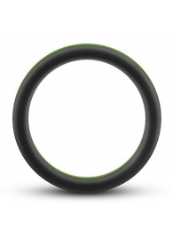 Черно-зеленое эрекционное кольцо Silicone Go Pro Cock Ring - Blush Novelties - в Химках купить с доставкой