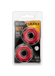 Набор из 2 красных фигурных эрекционных колец NUTZ - Blush Novelties - в Химках купить с доставкой