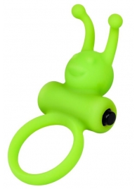Зеленое эрекционное виброкольцо на пенис Cock Ring - A-toys - в Химках купить с доставкой