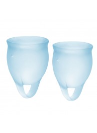 Набор голубых менструальных чаш Feel confident Menstrual Cup - Satisfyer - купить с доставкой в Химках