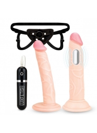 Регулируемые трусики с 2 насадками - 16 и 15 см. - Lux Fetish - купить с доставкой в Химках