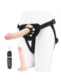 Регулируемые трусики с 2 насадками - 16 и 15 см. - Lux Fetish - купить с доставкой в Химках
