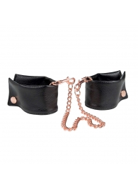 Черные мягкие наручники Entice French Cuffs с цепью - California Exotic Novelties - купить с доставкой в Химках