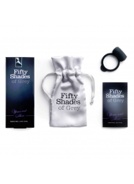 Темно-серое эрекционное кольцо Vibrating Love Ring с вибрацией - Fifty Shades of Grey - в Химках купить с доставкой