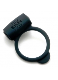Темно-серое эрекционное кольцо Vibrating Love Ring с вибрацией - Fifty Shades of Grey - в Химках купить с доставкой