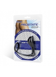 Стимулятор простаты с фиксацией эрекционным кольцом Prostate Gear - BlueLine - в Химках купить с доставкой