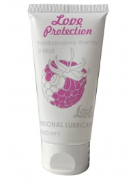 Лубрикант на водной основе с ароматом малины Love Protection Raspberry - 50 мл. - Lola Games - купить с доставкой в Химках