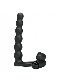 Черная насадка для двойной стимуляции Hercules Penis Sheath III - 15,3 см. - Baile - купить с доставкой в Химках