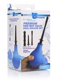Анальный душ с 3 насадками Premium One-way Valve Anal Douche Set - XR Brands - купить с доставкой в Химках