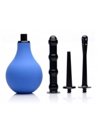Анальный душ с 3 насадками Premium One-way Valve Anal Douche Set - XR Brands - купить с доставкой в Химках